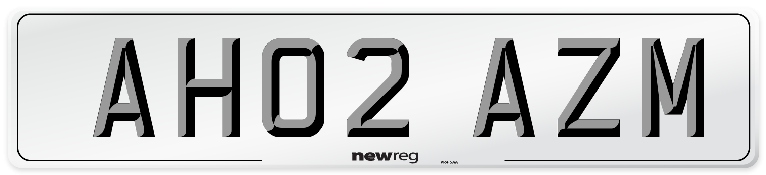 AH02 AZM Number Plate from New Reg